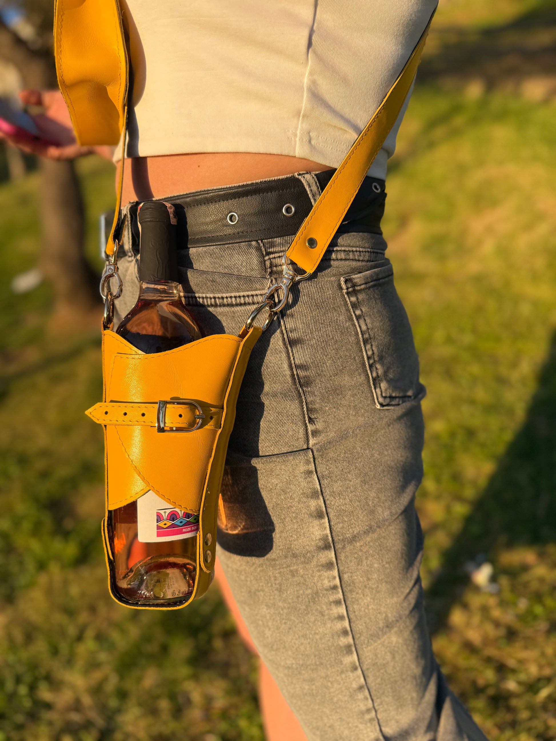 Handmade Leather Stanley Thermos Holder & Bottle Sling Set | Adjustable Dual Drink Carriers with Phone & Wallet Pouches | Universal Fit Thermos Bag Collection. 99percenthandmade
