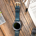 Blue Leather Samsung - Huawei Watch Strap  99percenthandmade