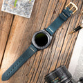 Blue Leather Samsung - Huawei Watch Strap  99percenthandmade