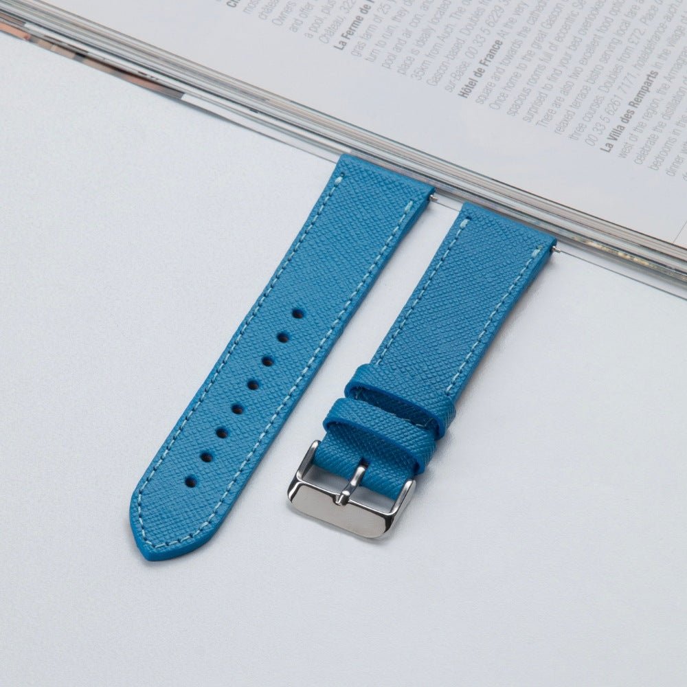 Blue Leather Samsung - Huawei Watch Strap  99percenthandmade   
