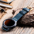 Blue Leather Samsung - Huawei Watch Strap  99percenthandmade