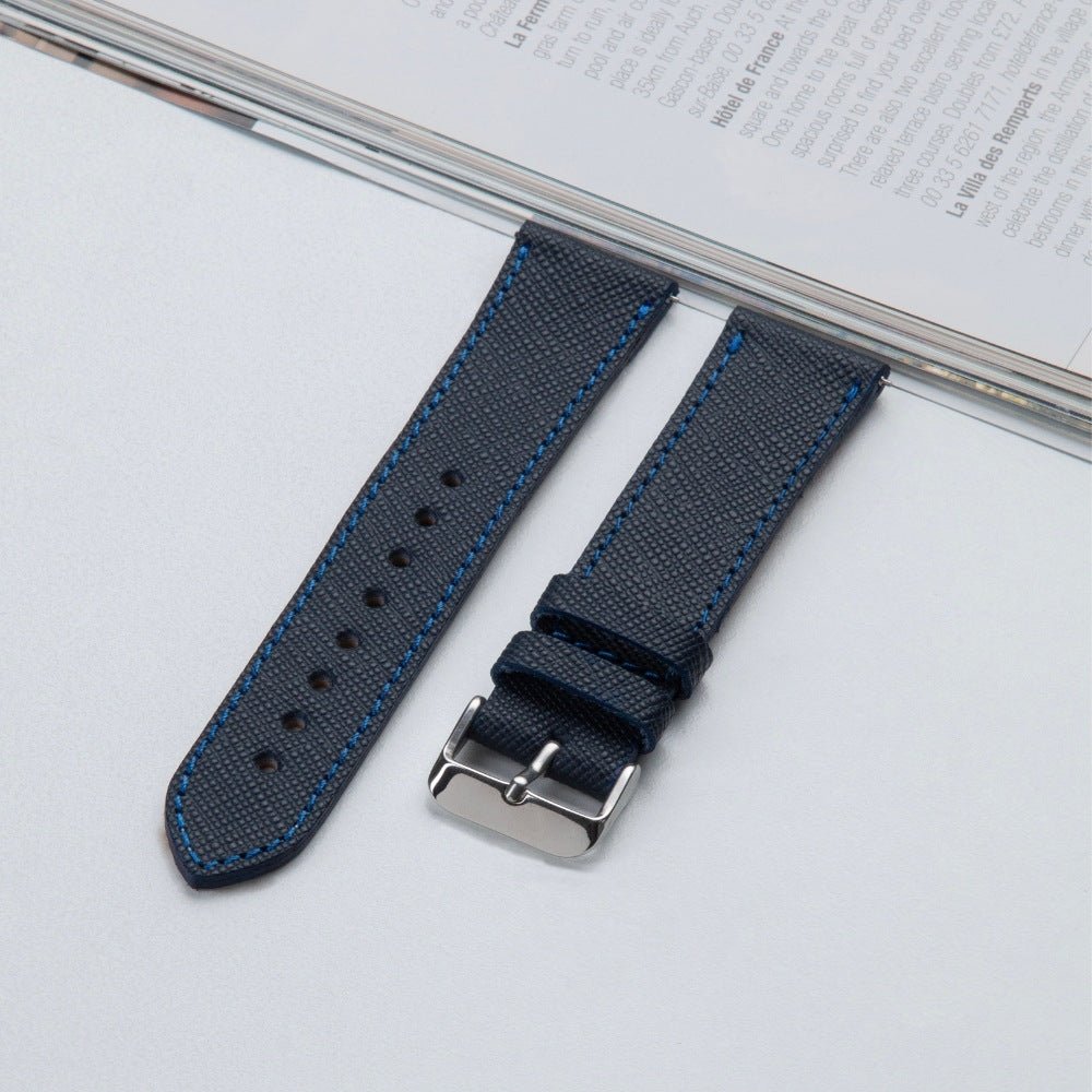Dark Blue Leather Samsung - Huawei Watch Strap  99percenthandmade   