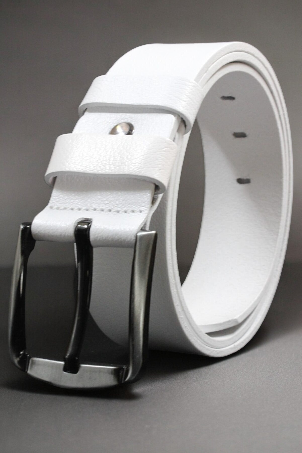 Handmade Leather Belt with Different Color Options  99percenthandmade 32" - 34" Waist inches (70cm-80cm)-Small White 