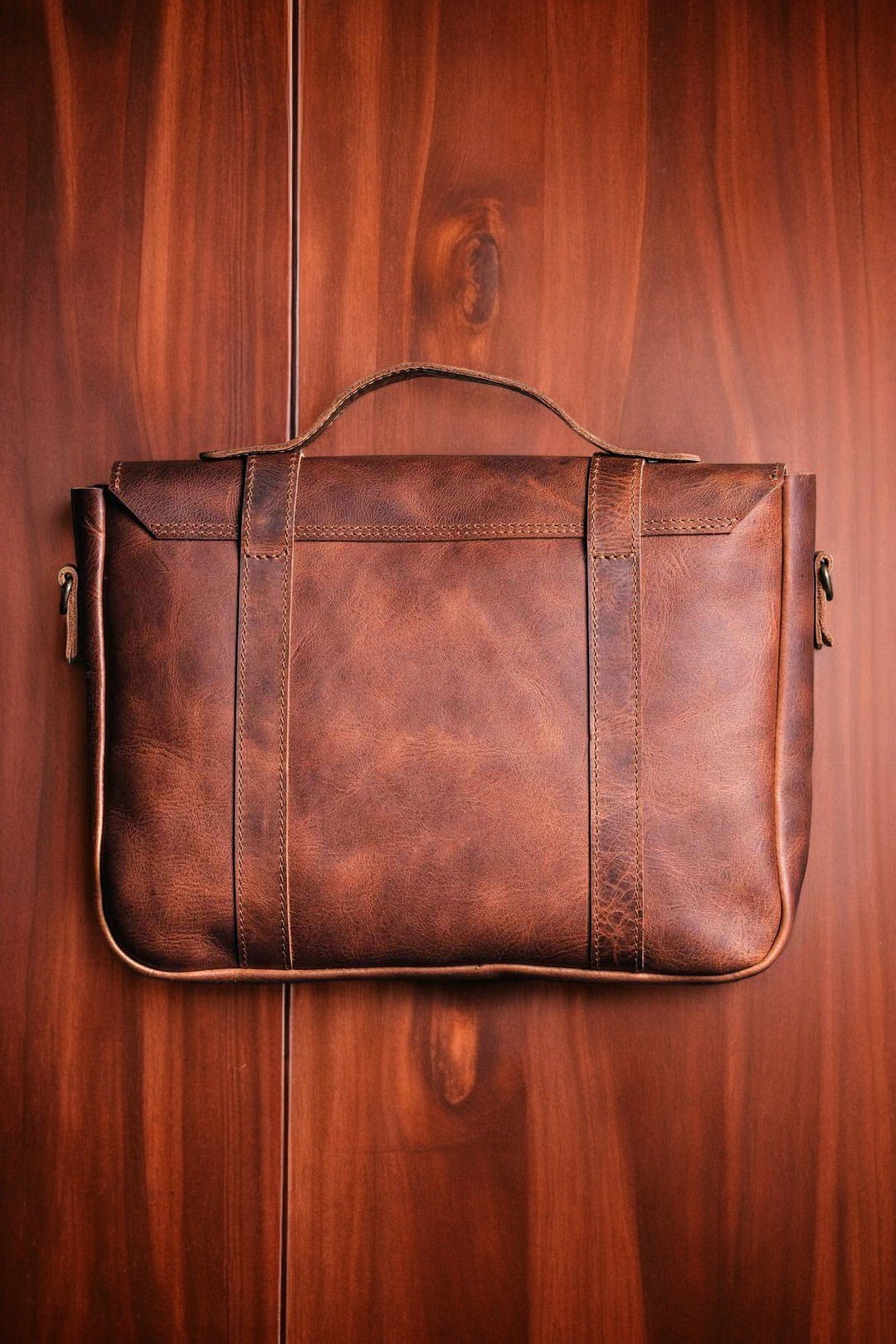 Handmade Messenger bag, Laptop Bag, Briefcase Bag. Size : 13 inch to 17 inch with Brown-Green Color Options  99percenthandmade   