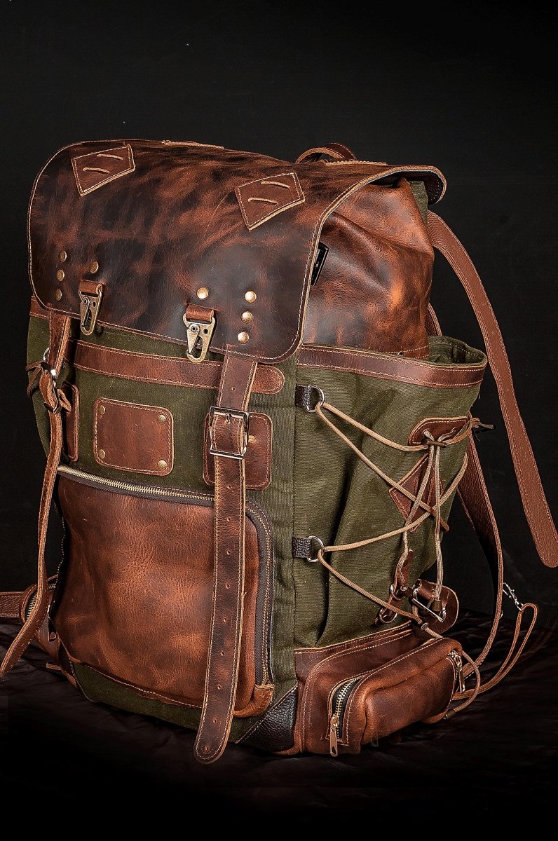 City Backpack | Daypack | Travel Backpack | Laptop Backpack, Suitable for 2 Laptop - 99percenthandmade - 99percenthandmade - 15 - 20 L - Green -