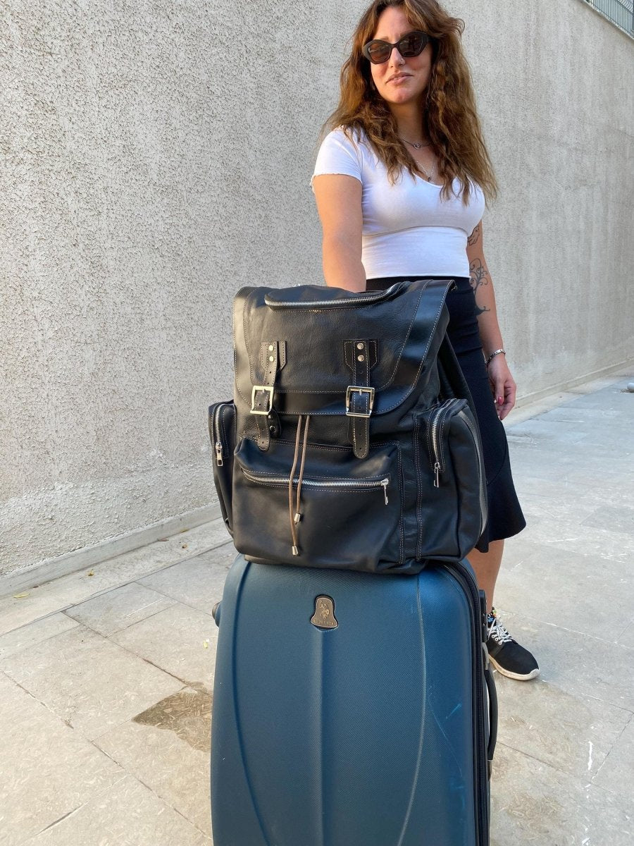 designer leather backpack women's Limited | Luxury Minimalist Backpack With Easy Access | Daypack