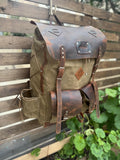 30L to 80L | Brown-Green | Camping Backpack | Bushcraft Backpack | Camping | Hiking | Rucksack | Backpack | Outdoor | Personalization 99percenthandmade