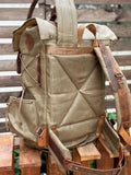 Limited | Green-Brown-Black-White | Waxed Canvas Backpack | 50 L | Personalize Backpack | Camping Backpack | Best gift for | Gift for Him 99percenthandmade