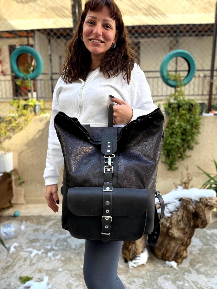 backpack rolltop leather Limited | Handmade Leather Rolltop Backpack | Laptop Backpack