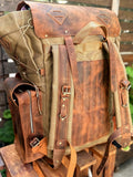 Travel Backpack - Leather Backpack - Hiking Backpack - 30L to 80L 99percenthandmade