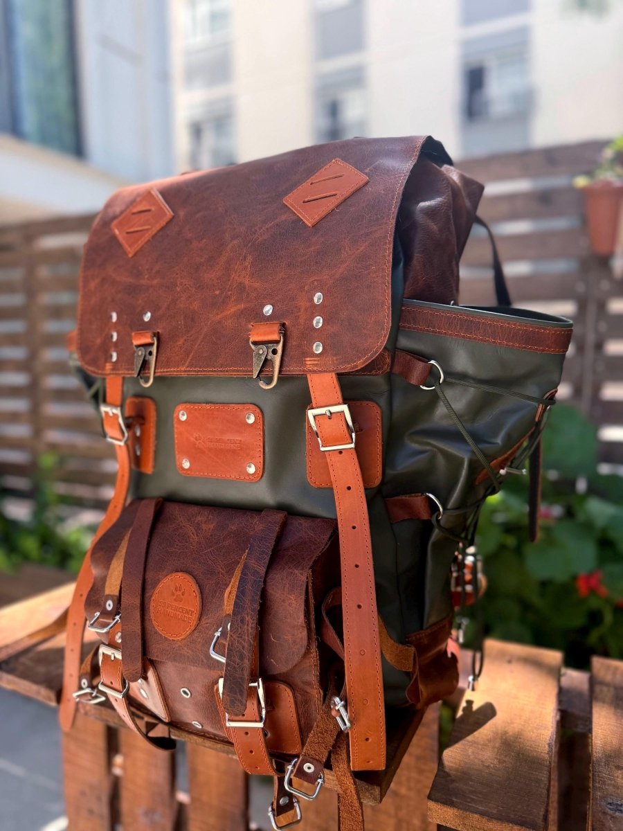 Handmade Leather Backpack for Travel, Bushcraft & Laptop Handmade Leather Backpack for Travel, Bushcraft & Laptop