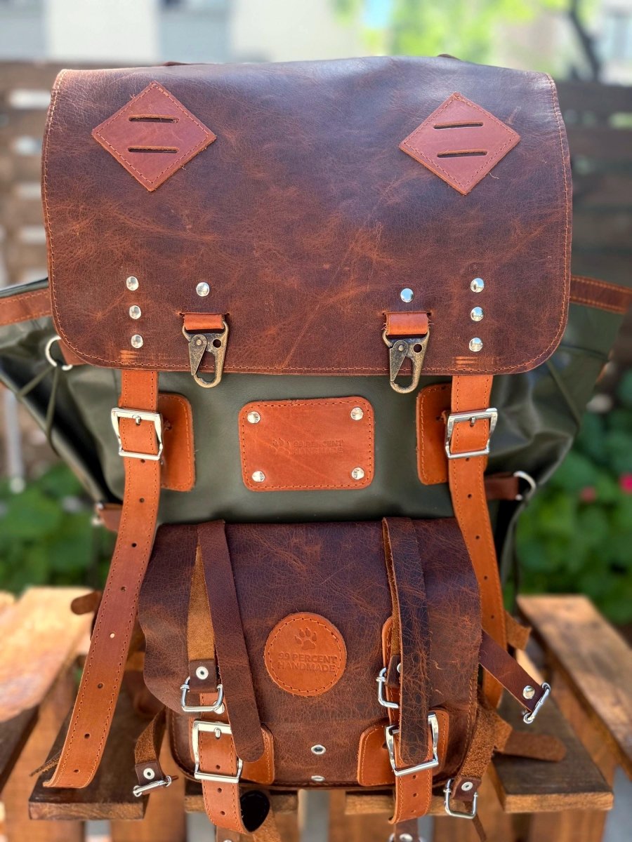 Limited, Handmade Full Leather Bushcraft - Camping - Hiking Backpack 99percenthandmade