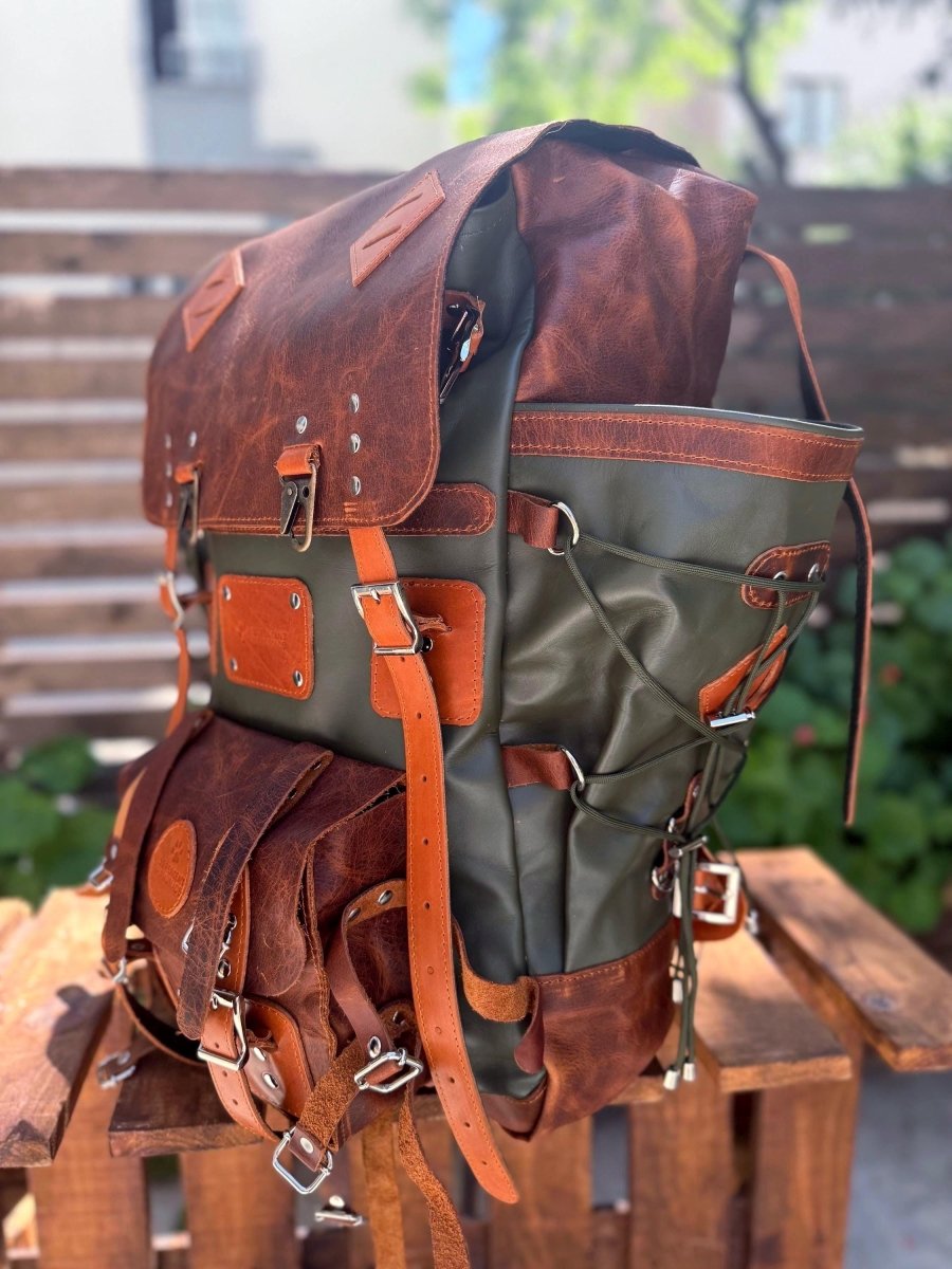 Limited, Handmade Full Leather Bushcraft - Camping - Hiking Backpack 99percenthandmade