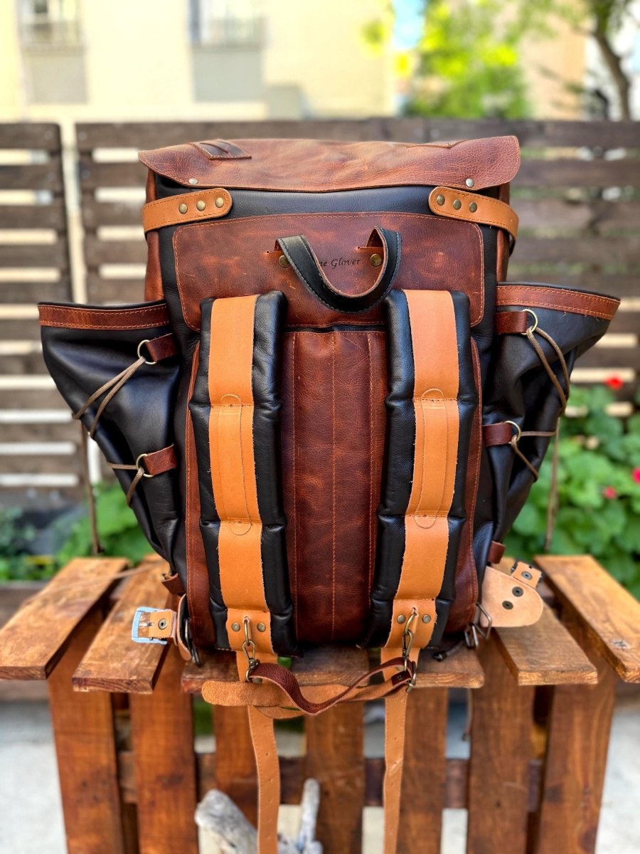 Leather Backpack | Travel Backpack | Suitable For 2 Laptop with detachable waist belt 99percenthandmade