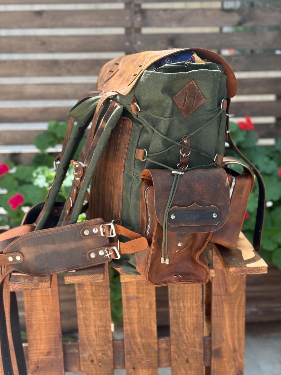 Travel Backpack - Canvas Backpack - 30L to 80L 99percenthandmade