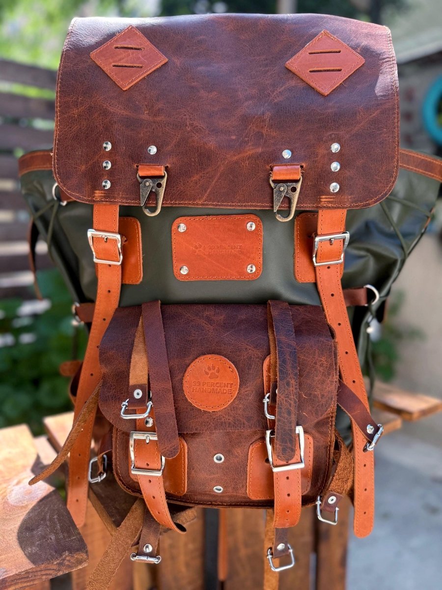Limited, Handmade Full Leather Bushcraft - Camping - Hiking Backpack 99percenthandmade