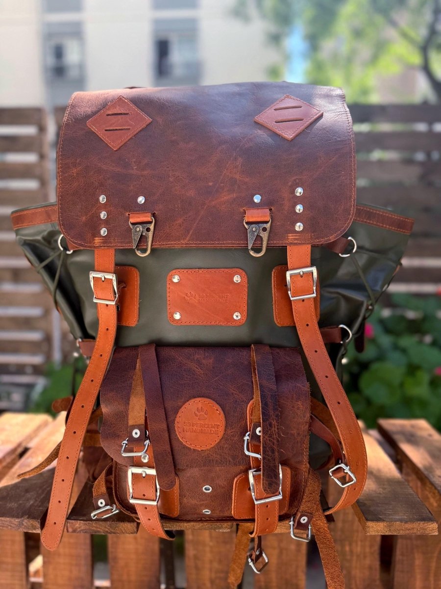 Limited, Handmade Full Leather Bushcraft - Camping - Hiking Backpack 99percenthandmade