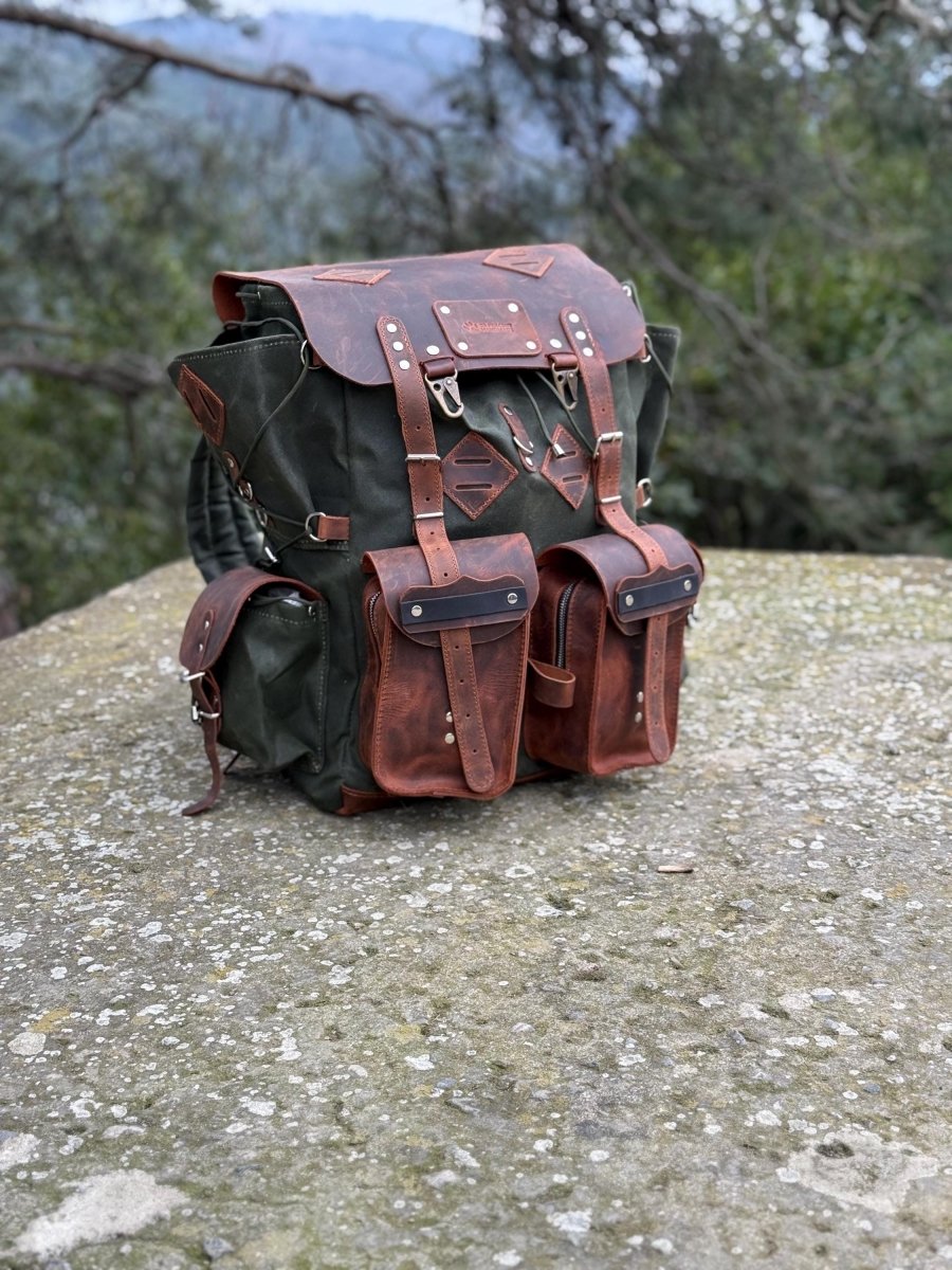 adventure utility backpack leather laptop Travel - Laptop Backpack