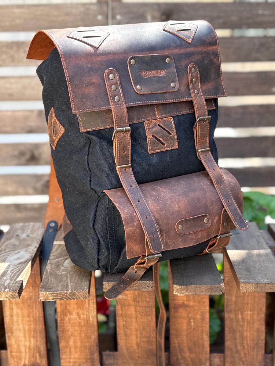 Laptop Backpack - Daypack| Leather - Canvas