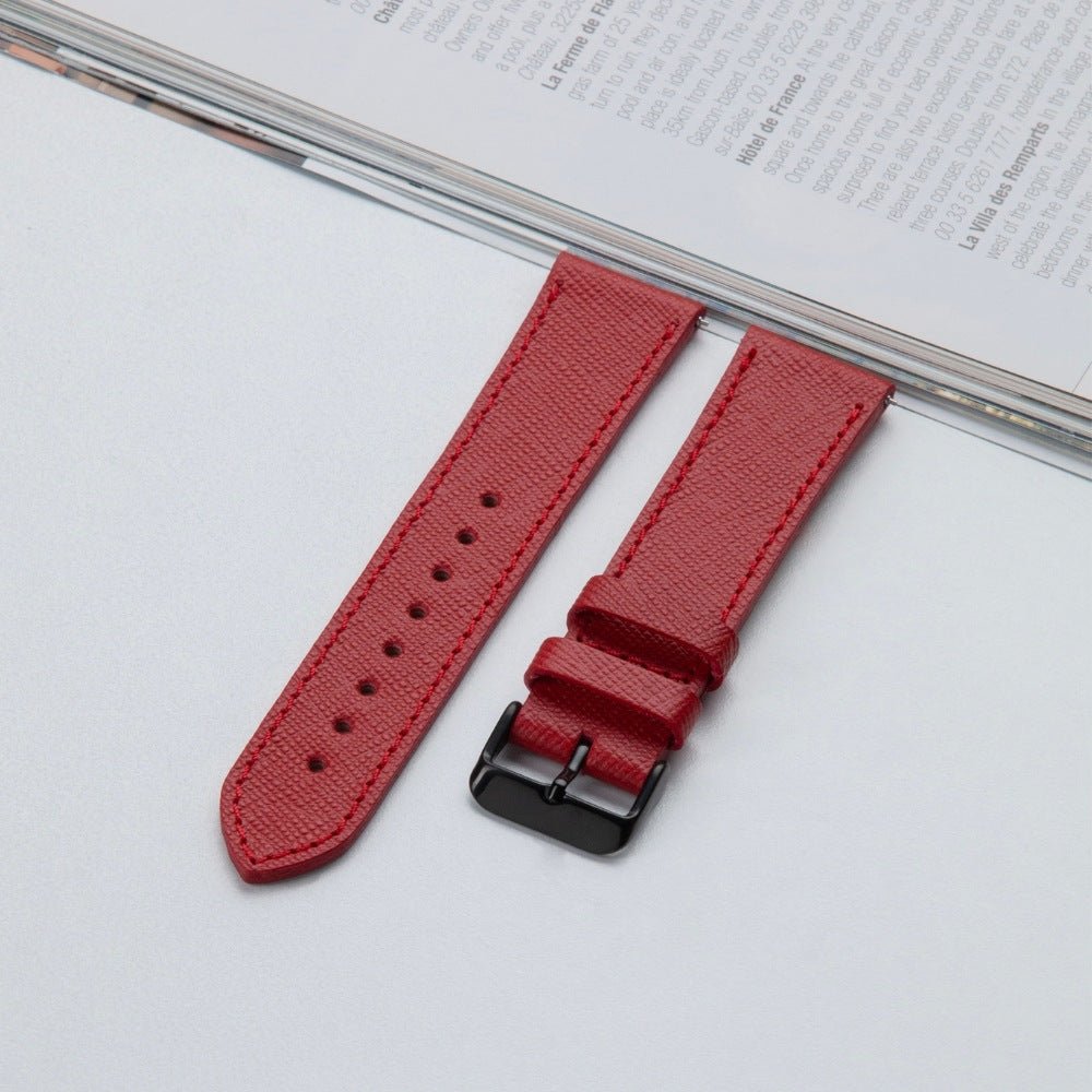 Red Leather Samsung - Huawei Watch Strap  99percenthandmade   