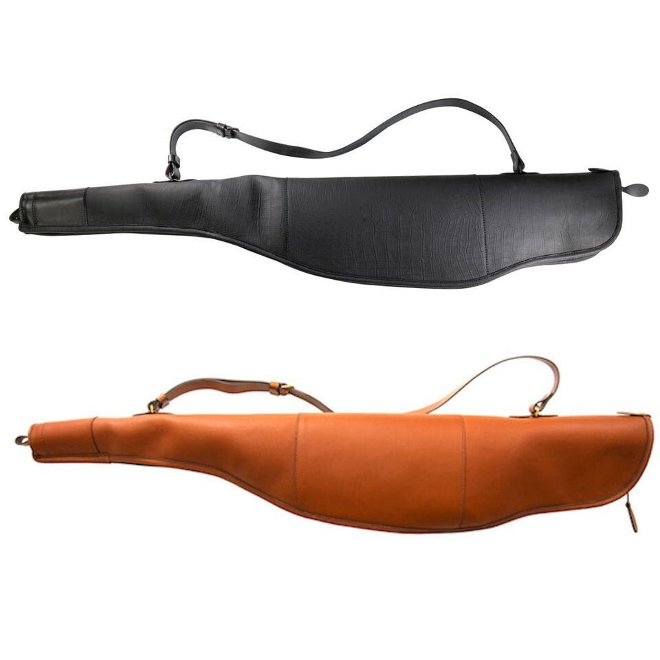 backpack rifle scabbard leather 40 inch to 60 inch | Handmade | Black Leather | Rifle Bag