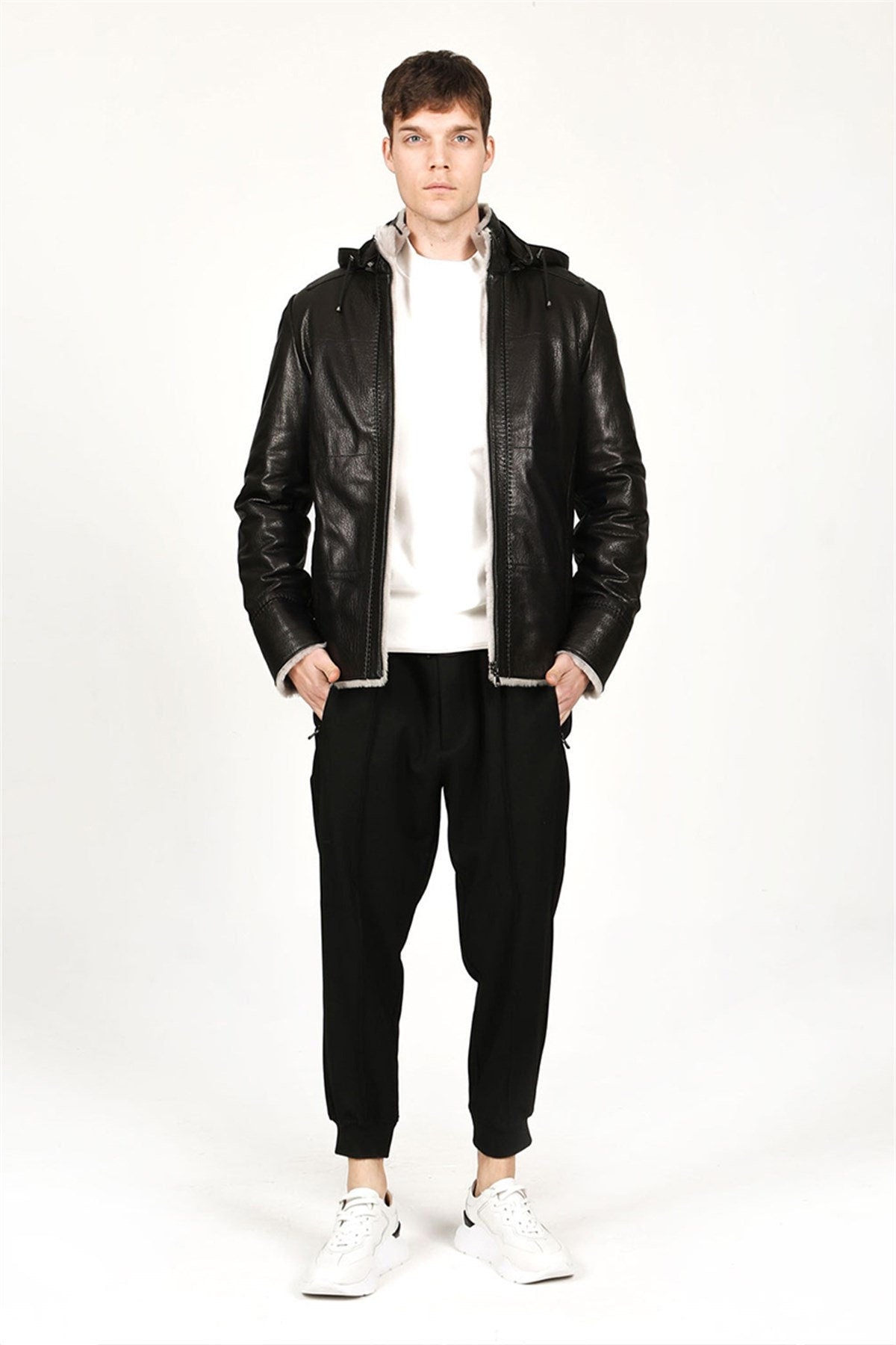 Calfskin | Leather Coat | Tailored to Your Size | Brown | Blue | Black | CalfSkin |  Leather  jacket | Cow leather | Gifts For Men  99percenthandmade