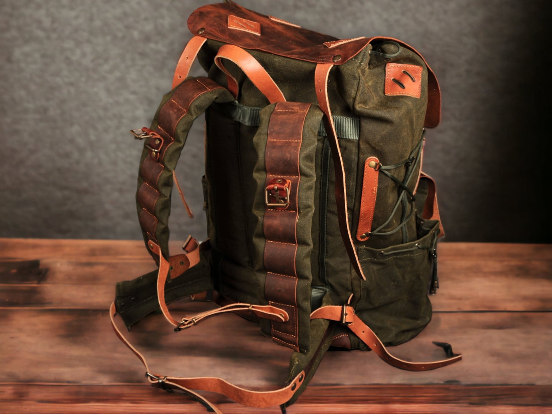 Camping Backpack | Bushcraft Bacpack | Hiking Backpack | Personalized | Travel Backpack | Canvas Leather | Camping-Hiking-Bushcraft-Travel  99percenthandmade