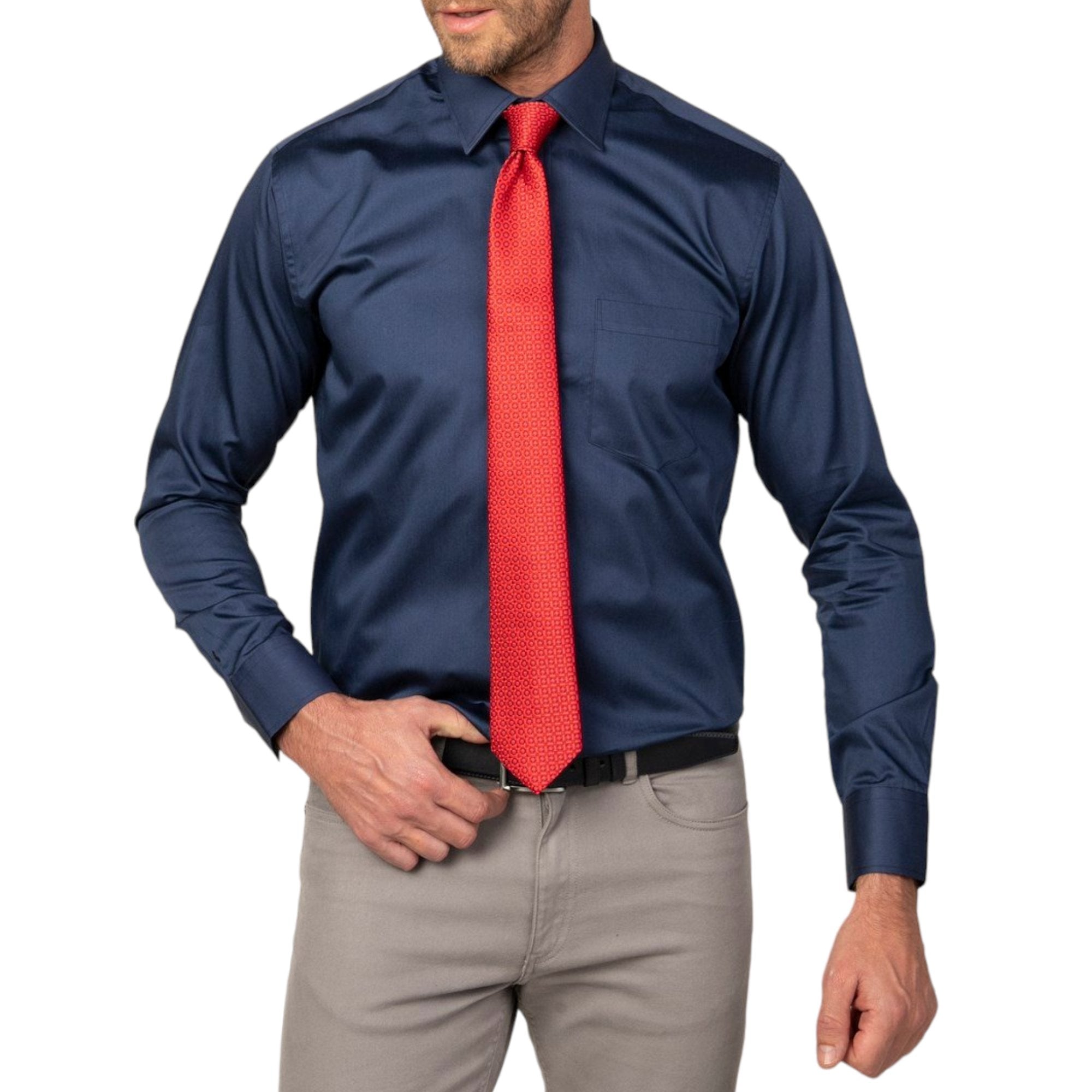 Cebu Long Sleeve Regular Fit Plain Cotton Shirt Lt-Blue