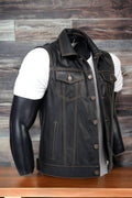 Leather Motorcycle Vest | Biker Vest | Leather Vest with Gun Pockets | Tailored to Your Size | Handmade | Cowhide skin | Sheepskin | Gifts  99percenthandmade
