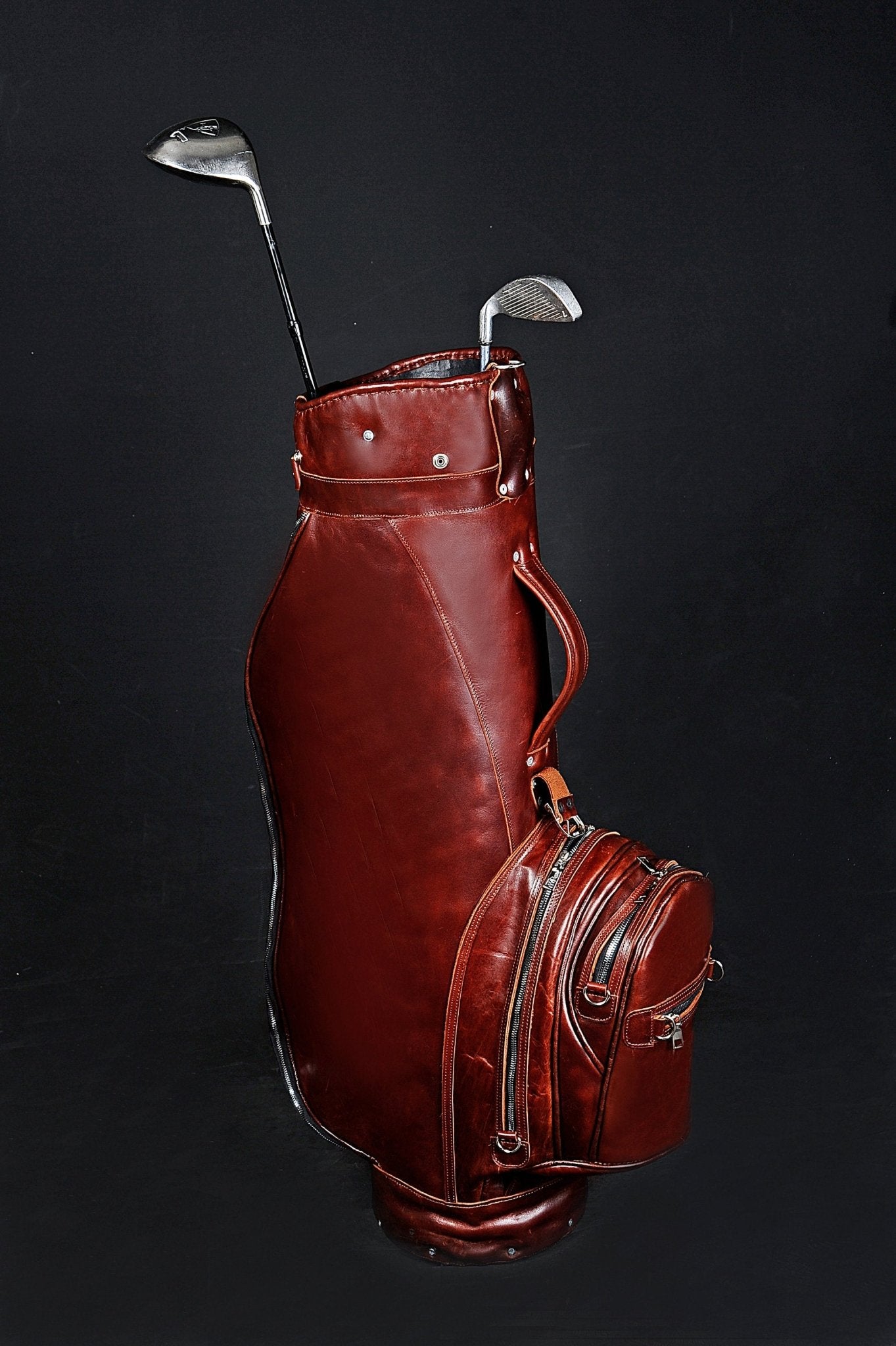 Limited | Reddish Brown Color | Handmade Leather Golf Bag | Tailor Made | Leather Golf Stand Bag | Leather Golf Bags | Personalization  99percenthandmade