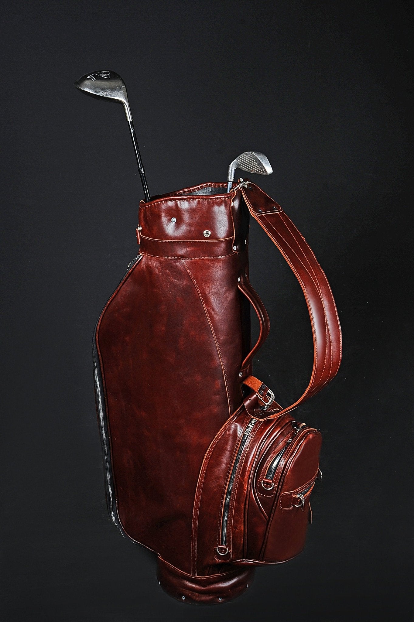 Limited | Reddish Brown Color | Handmade Leather Golf Bag | Tailor Made | Leather Golf Stand Bag | Leather Golf Bags | Personalization  99percenthandmade