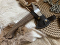 Hand - Forged Camping Axe | 32 cm CK45 Carbon Steel with Walnut Handle | 99Percent Handmade - 99percenthandmade - 99percenthandmade - 