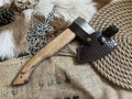 Hand - Forged Camping Axe | CK45 Carbon Steel with Walnut Handle | 99Percent Handmade - 99percenthandmade - 99percenthandmade - 