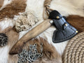 Hand - Forged Camping Axe | 35 cm CK45 Carbon Steel with Walnut Handle | 99Percent Handmade - 99percenthandmade - 99percenthandmade - 
