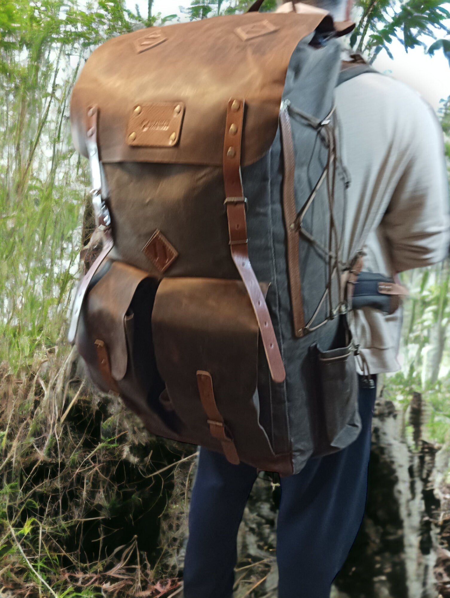 80L - 70L - 60L - 50L Options | Black-Brown-Green | Extra Large | Backpack | Black, Brown, Green | Camping Backpack |  Travel Backpack  99percenthandmade   