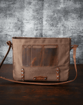 Handmade Messenger Bag, Laptop Bag, Briefcase Bag. Size : 13 inch to 17 inch with Brown-Green - Black 99percenthandmade