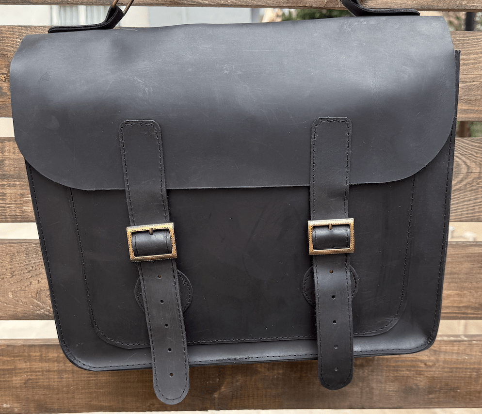 Handmade Messenger Bag, Laptop Bag, Briefcase Bag. Size : 13 inch to 17 inch with Brown-Green - Black 99percenthandmade