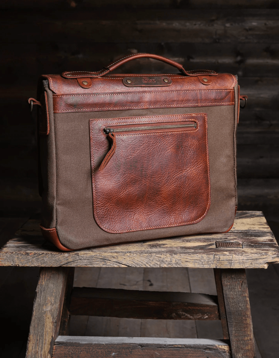 Handmade Messenger Bag, Laptop Bag, Briefcase Bag. Size : 13 inch to 17 inch with Brown-Green - Black 99percenthandmade
