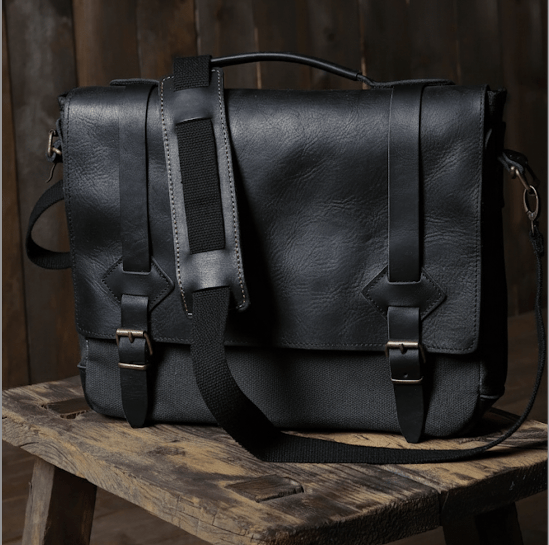 Handmade Messenger Bag, Laptop Bag, Briefcase Bag. Size : 13 inch to 17 inch with Brown-Green - Black 99percenthandmade