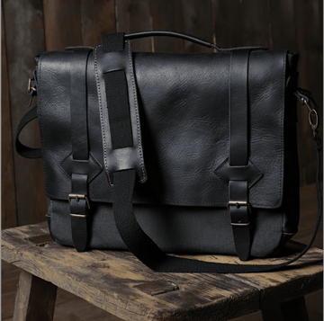 Handmade Messenger Bag, Laptop Bag, Briefcase Bag. Size : 13 inch to 17 inch with Brown-Green - Black 99percenthandmade