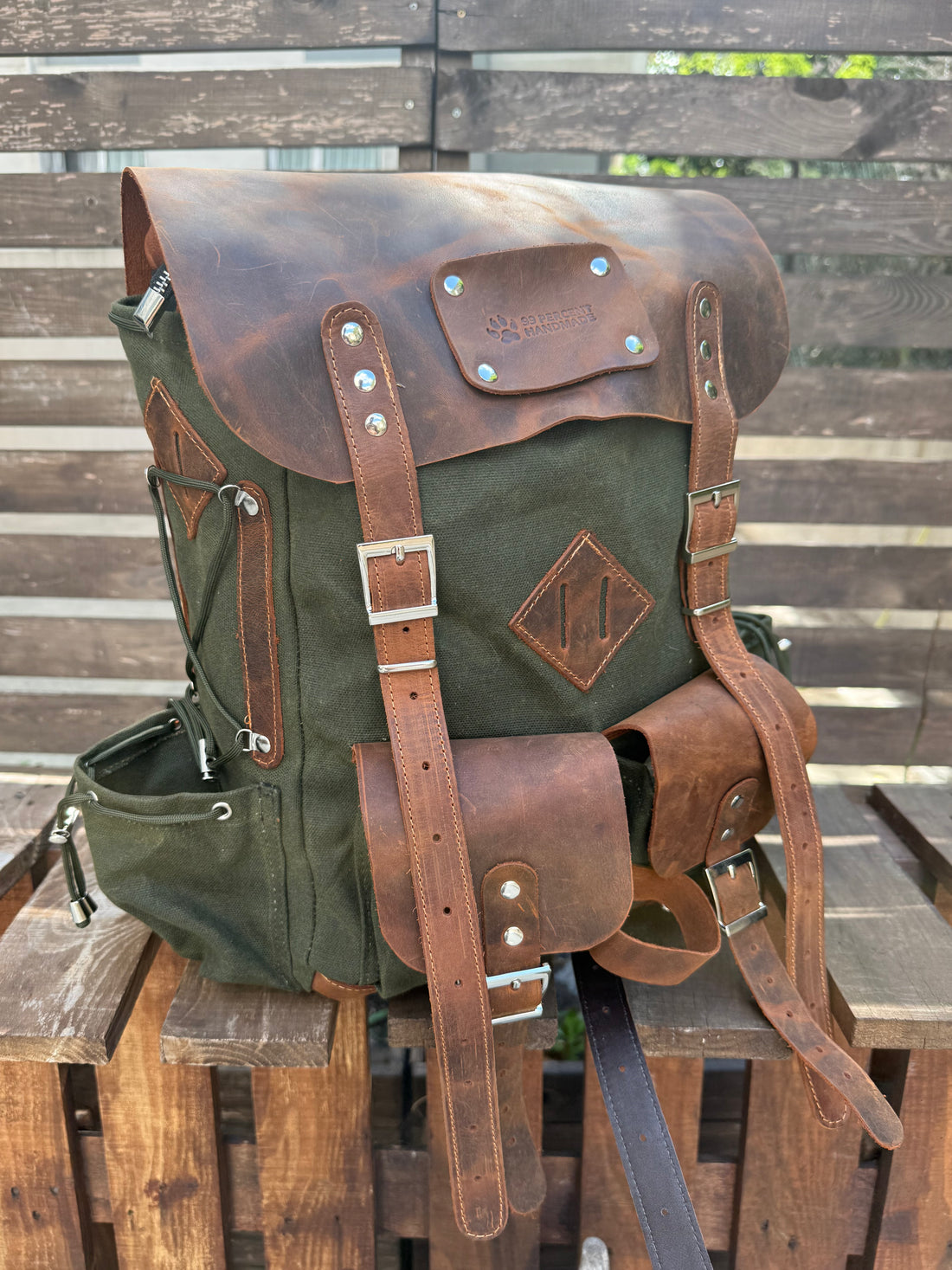 Custom Order Solitary | 2026 Limited Edition | Handmade Leather - Canvas Backpack | Travel & Adventure Ready | 24 Hours Tested 99percenthandmade
