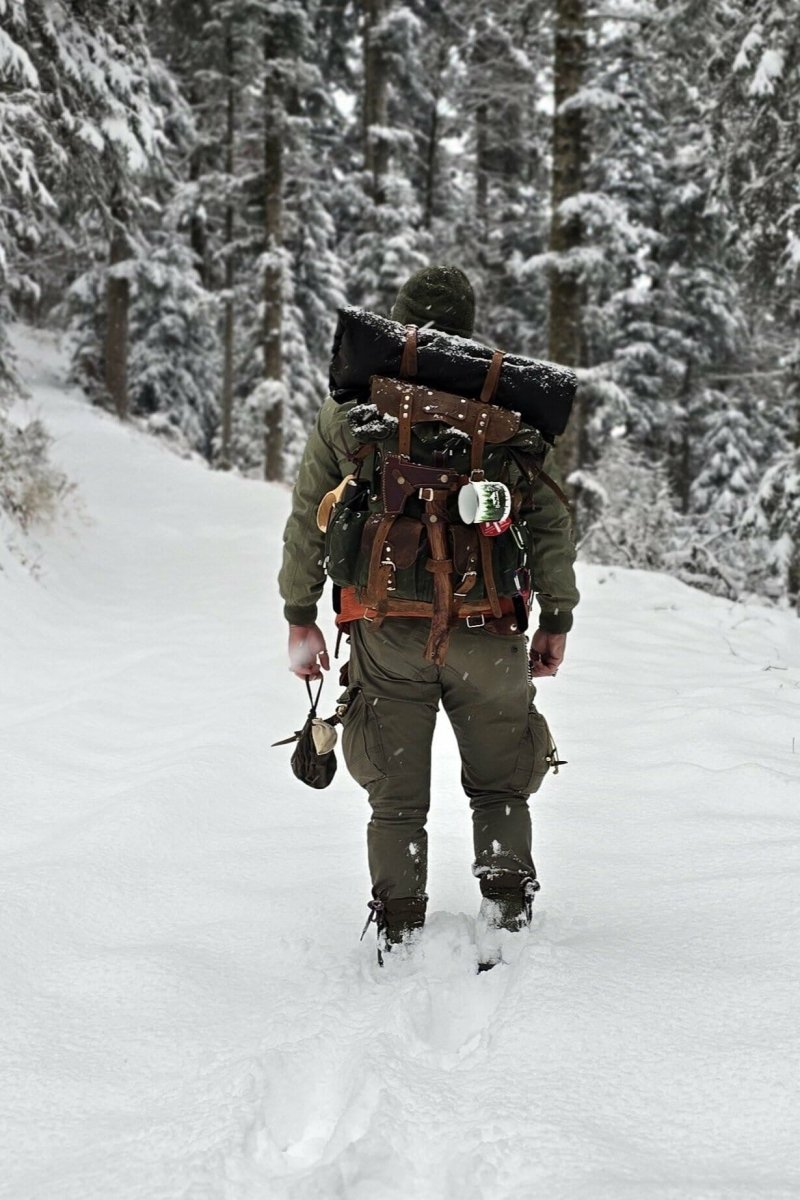 2026 Edition | Black-Brown-Green | Bushcraft Handmade Waxed Canvas Backpack | 50 L | Daily Use | Bushcraft, Travel, Camping, Hunting, Fishing, Sports bag 99percenthandmade