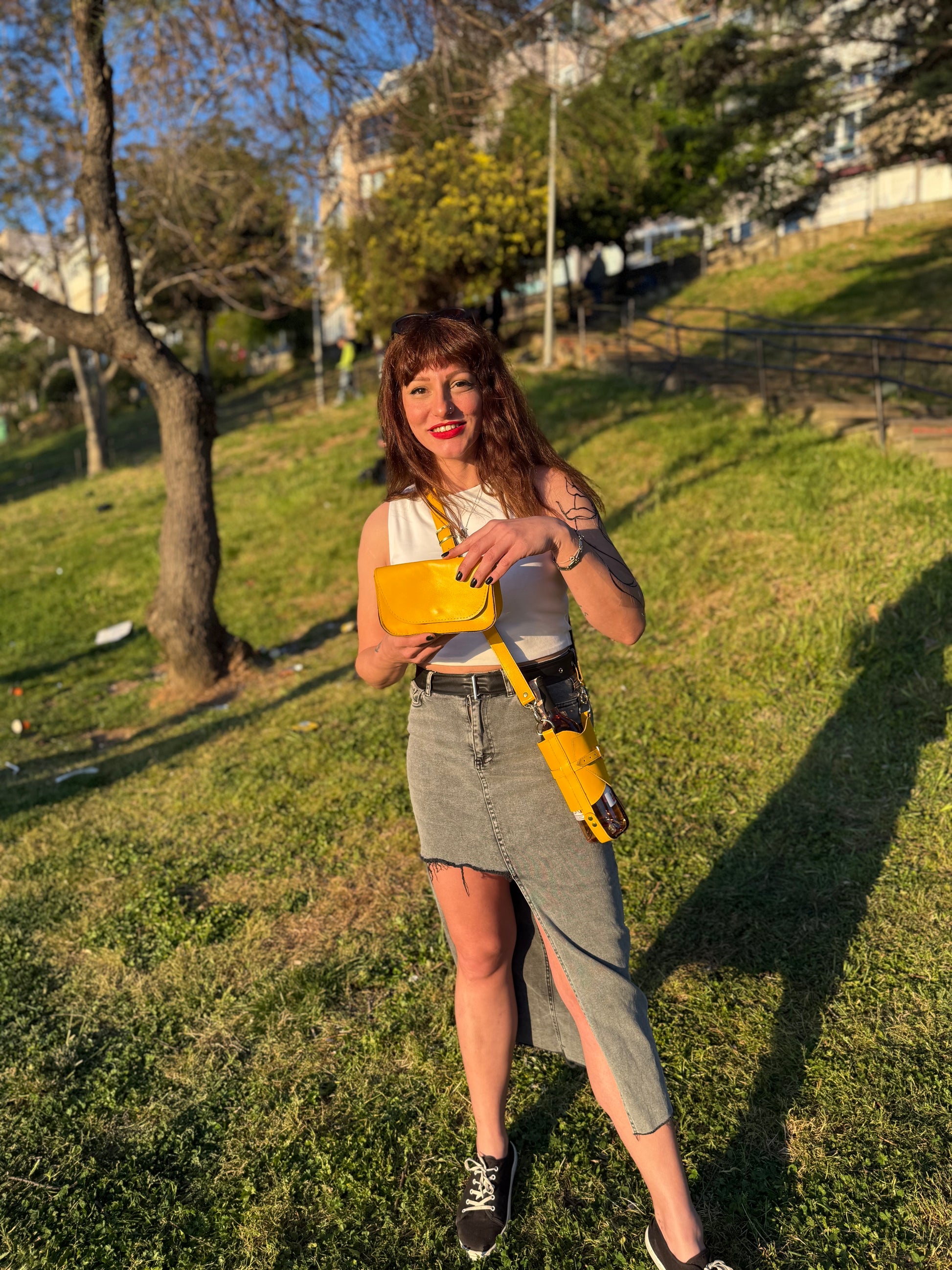 Handmade Leather Stanley Thermos Holder & Bottle Sling Set | Adjustable Dual Drink Carriers with Phone & Wallet Pouches | Universal Fit Thermos Bag Collection. 99percenthandmade