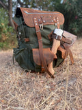 2026 Edition | Black-Brown-Green | Bushcraft Handmade Waxed Canvas Backpack | 50 L | Daily Use | Bushcraft, Travel, Camping, Hunting, Fishing, Sports bag 99percenthandmade