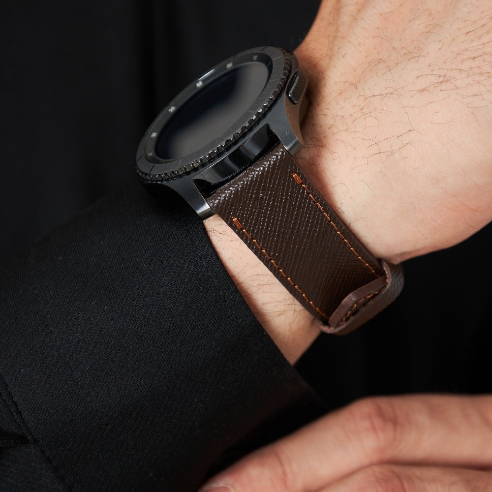 Brown Leather Samsung - Huawei Watch Strap  99percenthandmade   