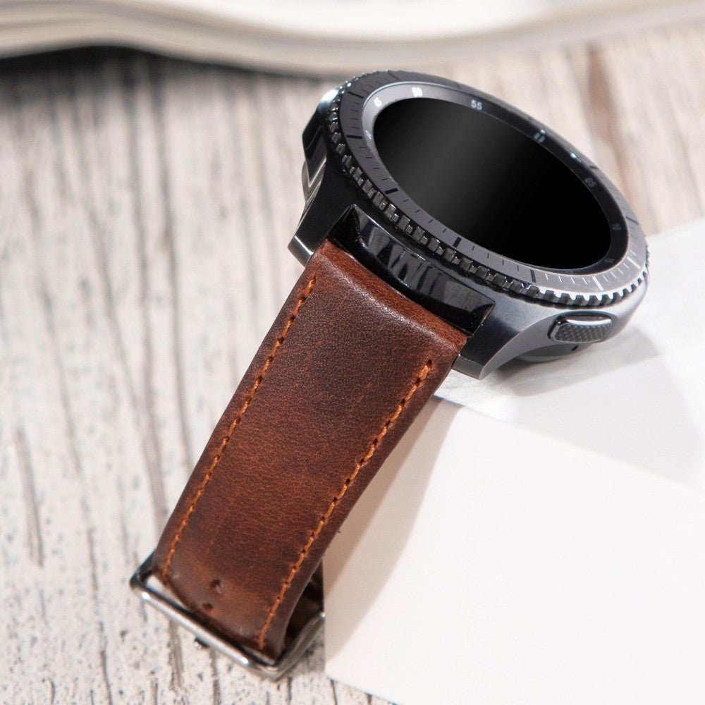 Brown Leather Samsung - Huawei Watch Strap  99percenthandmade   