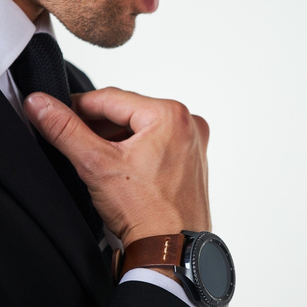 Brown Leather Samsung - Huawei Watch Strap  99percenthandmade   