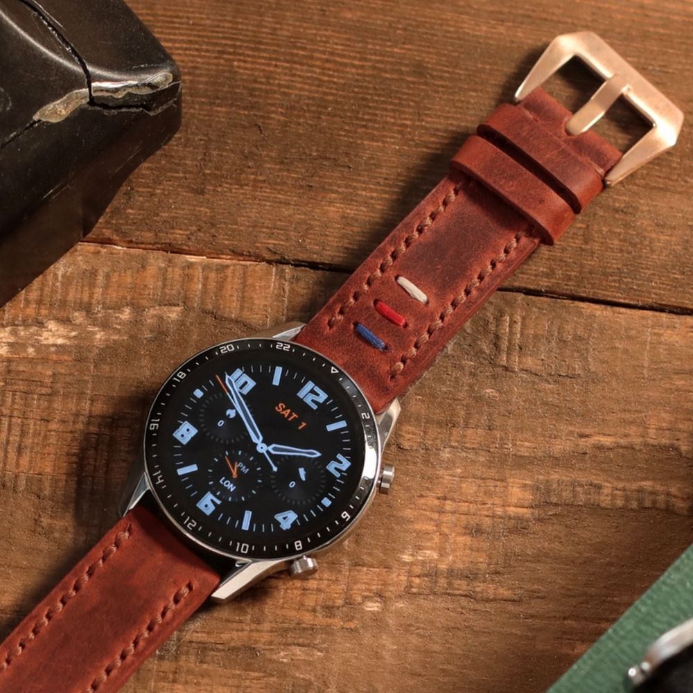 Brown Leather Samsung Watch Strap  99percenthandmade   