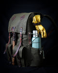 Brown,Green, Khaki, Handmade Leather and Waxed Canvas Backpack for Bushcraft , Camping, Hiking | 50 Liter | Personalization  99percenthandmade   