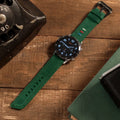 Green Leather Samsung Watch Strap  99percenthandmade   